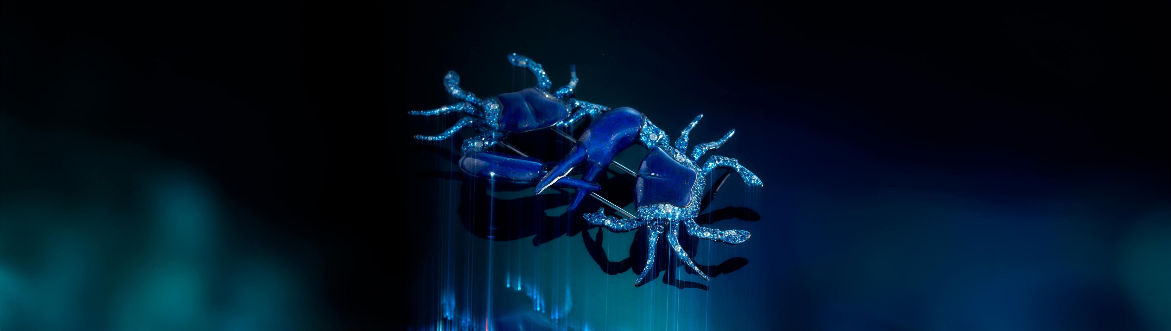 Titanium metal used in Stephen Webster designs for strength, lightweight and colour anodizing