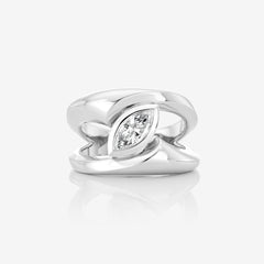 Sculpted Thorn Solitaire Ring - Marquise