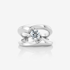 Sculpted Thorn Solitaire Ring - Round