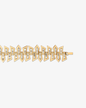 Stephen Webster Shattered Bracelet in 18ct yellow gold with white diamonds, luxury fine jewellery statement bracelet and perfect gift for her