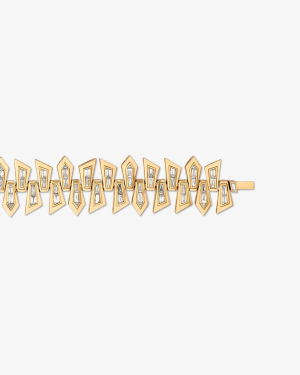 Stephen Webster Shattered Bracelet in 18ct yellow gold with white diamonds, luxury fine jewellery statement bracelet and perfect gift for her