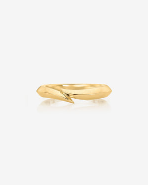 Stephen Webster Thorn Arc Solitaire Slimline Band in 18ct yellow gold sculpted wedding band