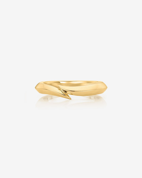 Stephen Webster Thorn Arc Solitaire Slimline Band in 18ct yellow gold sculpted wedding band
