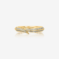 Thorn Arc Solitaire Slimline Pavé Band