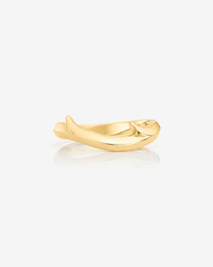Stephen Webster Thorn Floating Solitaire Band in 18ct yellow gold sculptural fine jewellery ring