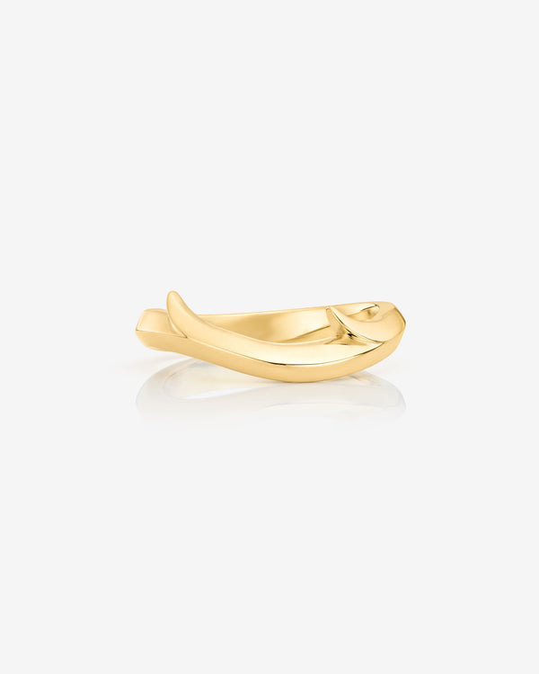 Stephen Webster Thorn Floating Solitaire Band in 18ct yellow gold sculptural fine jewellery ring