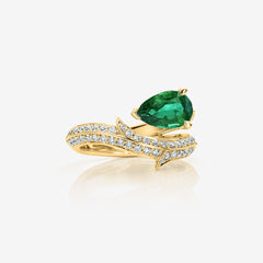 Thorn Floating Solitaire Pavé Ring