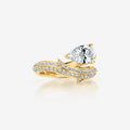 Thorn Floating Solitaire Pavé Ring