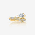 Thorn Floating Solitaire Pavé Slimline Ring