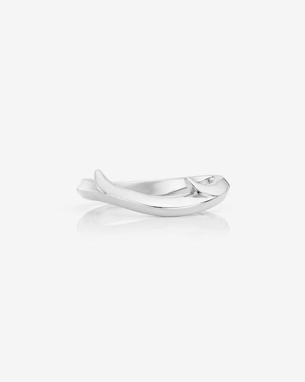 Stephen Webster Thorn Floating Solitaire Slimline Band in platinum sculptural wedding and stacking ring