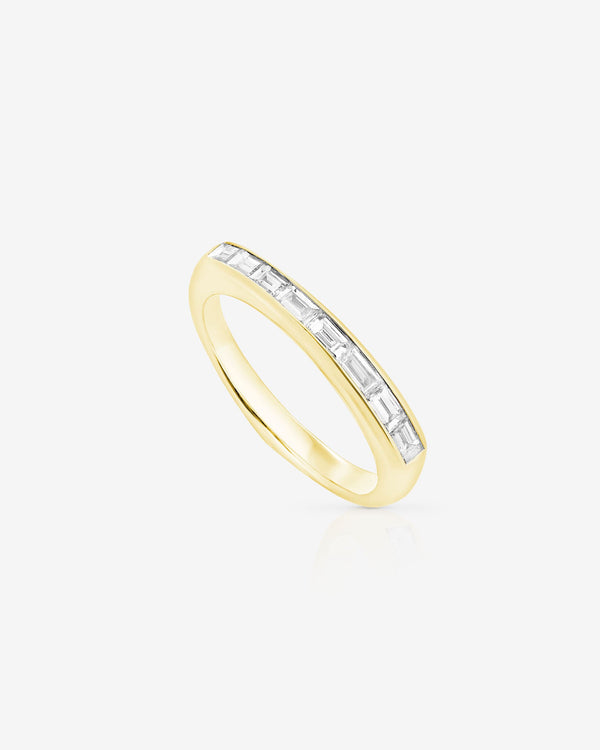 Stephen Webster white diamond baguette stack ring in 18ct yellow gold