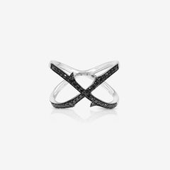 Stem Crossover Band Ring