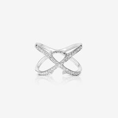Stem Crossover Band Ring