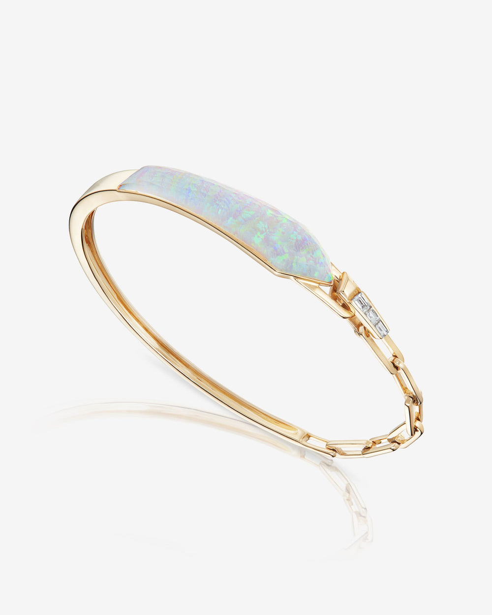 Stephen Webster white opalescent and diamonds shard linked bracelet in 18ct yellow gold with Crystal Haze and white diamonds