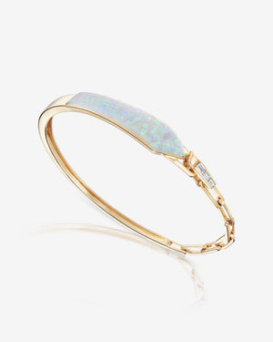 Stephen Webster white opalescent and diamonds shard linked bracelet in 18ct yellow gold with Crystal Haze and white diamonds