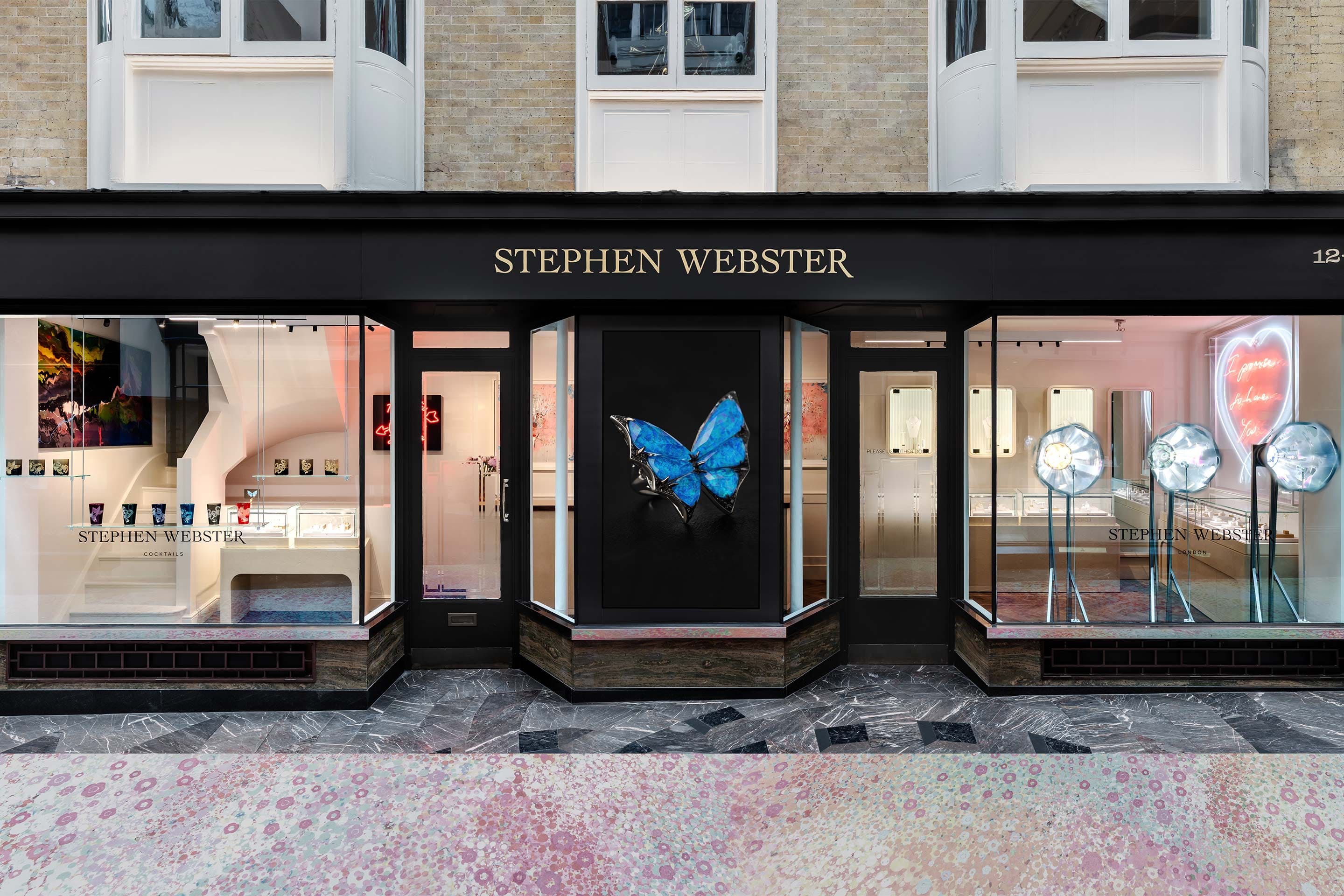 Interior of Stephen Webster London Burlington Arcade flagship boutique and customer experience