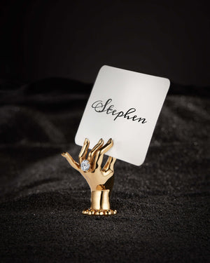 That’s Rich place card holder styled on a luxury table setting