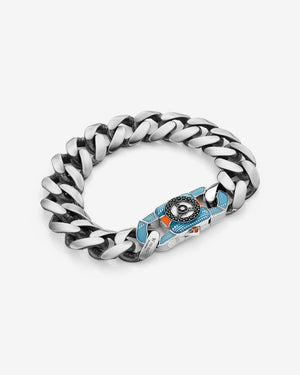 Stephen Webster Great Escape clasp in sterling silver — paired with 18mm Cuban Bracelet in polished sterling silver
