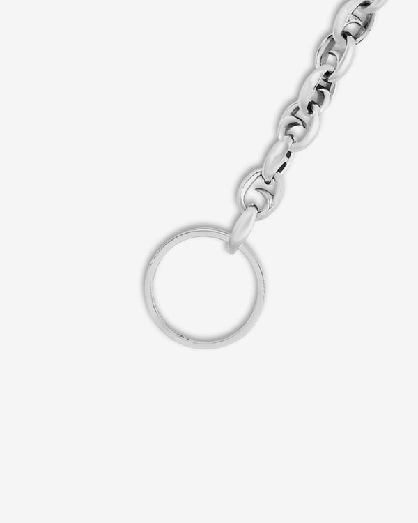Clasp and split ring connection detail on the Stephen Webster Thorn Barbed Chain — sterling silver luxury chain