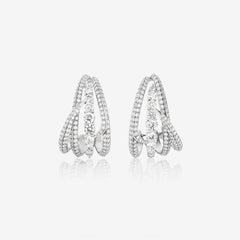 Bound Together Gem Cuff Earrings