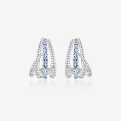 Bound Together Gem Cuff Earrings
