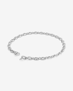 Aerial view of Stephen Webster Thorn Entwined 12 mm link sterling silver chain showcasing the link structure