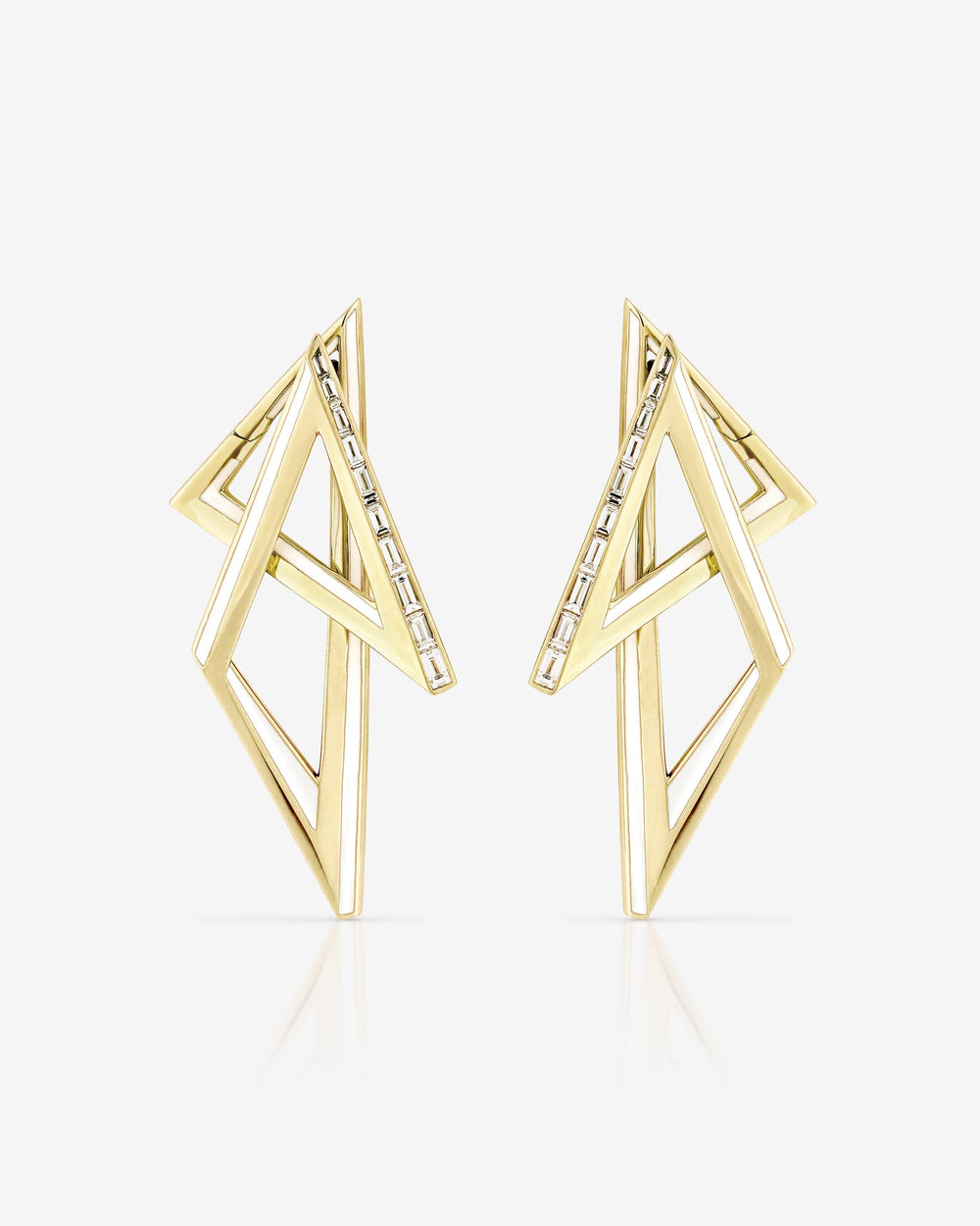 Stephen Webster Vertigo 18K Yellow Gold Infinity Hoop Earrings Front View