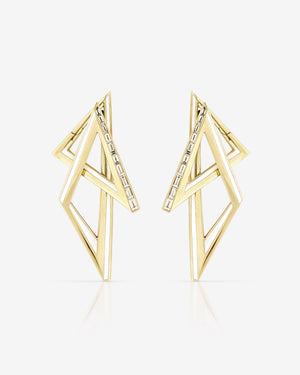 Stephen Webster Vertigo 18K Yellow Gold Infinity Hoop Earrings Front View