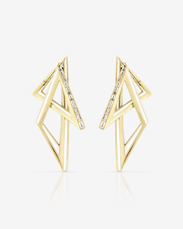 Stephen Webster Vertigo 18K Yellow Gold Infinity Hoop Earrings Front View