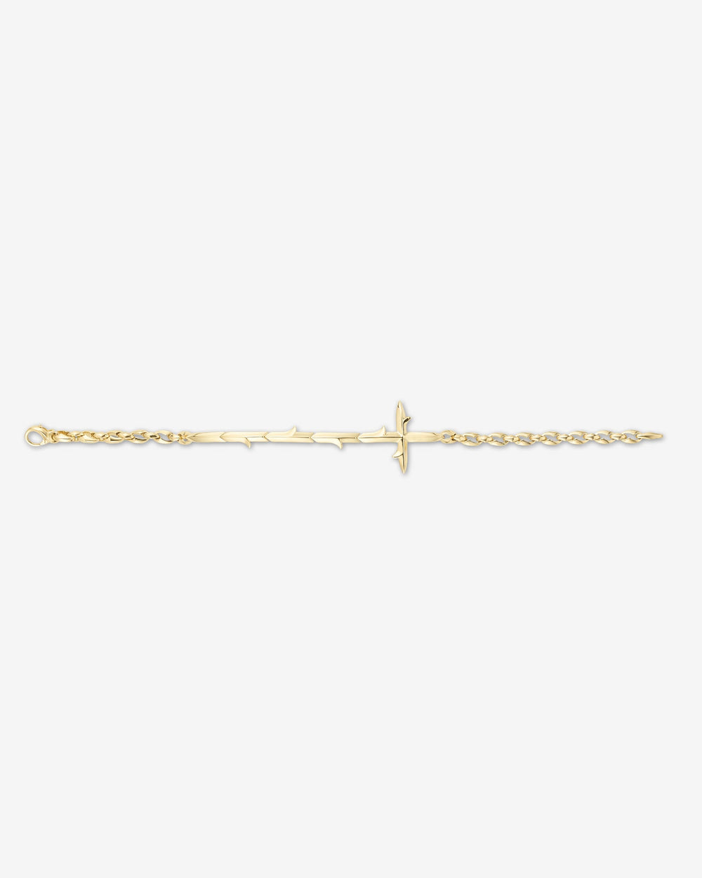 Very Cross Plain Yellow Gold Bracelet in 18 ct yellow gold, luxury fine jewellery bracelet