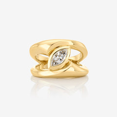 Sculpted Thorn Solitaire Ring - Marquise
