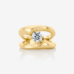 Sculpted Thorn Solitaire Ring - Round