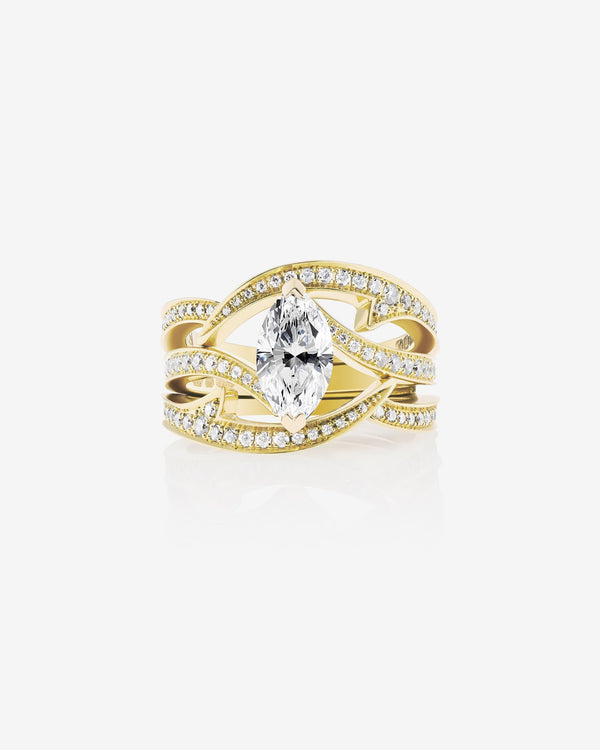 Women’s 18ct yellow gold Thorn In My Side jacket with white diamond pavé