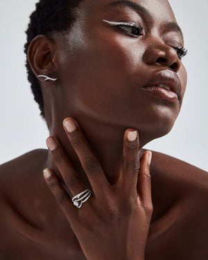 Thorn In My Side white gold diamond engagement ring styled shot