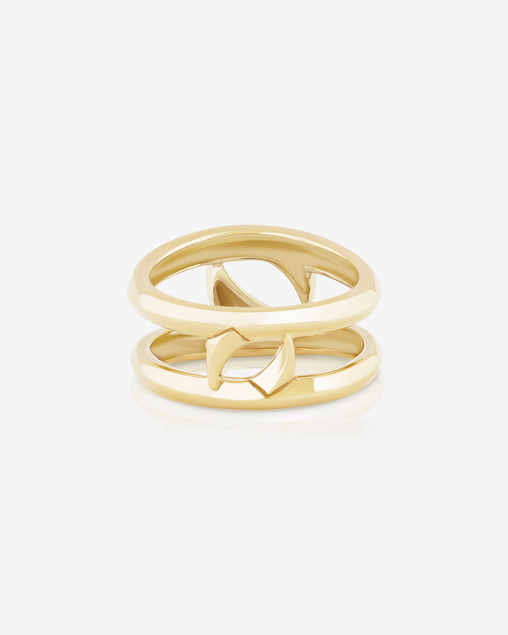 Men’s 18 ct yellow gold Double Thorn Band by Stephen Webster with two rows of striking thorn motifs